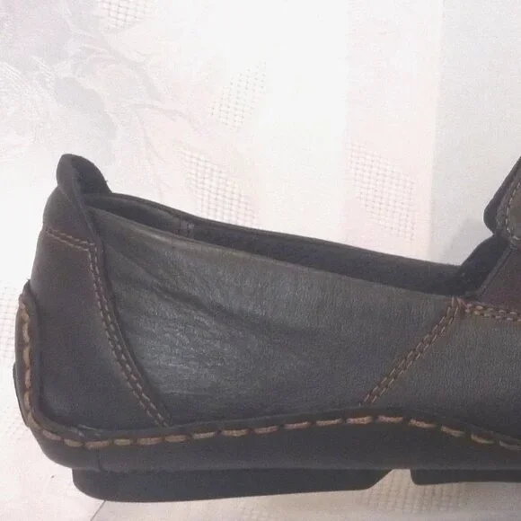 New Calvin Klein Men 13 M Driver Loafer Shoe Moccasin Brown Leather Nappa - Picture 4 of 11